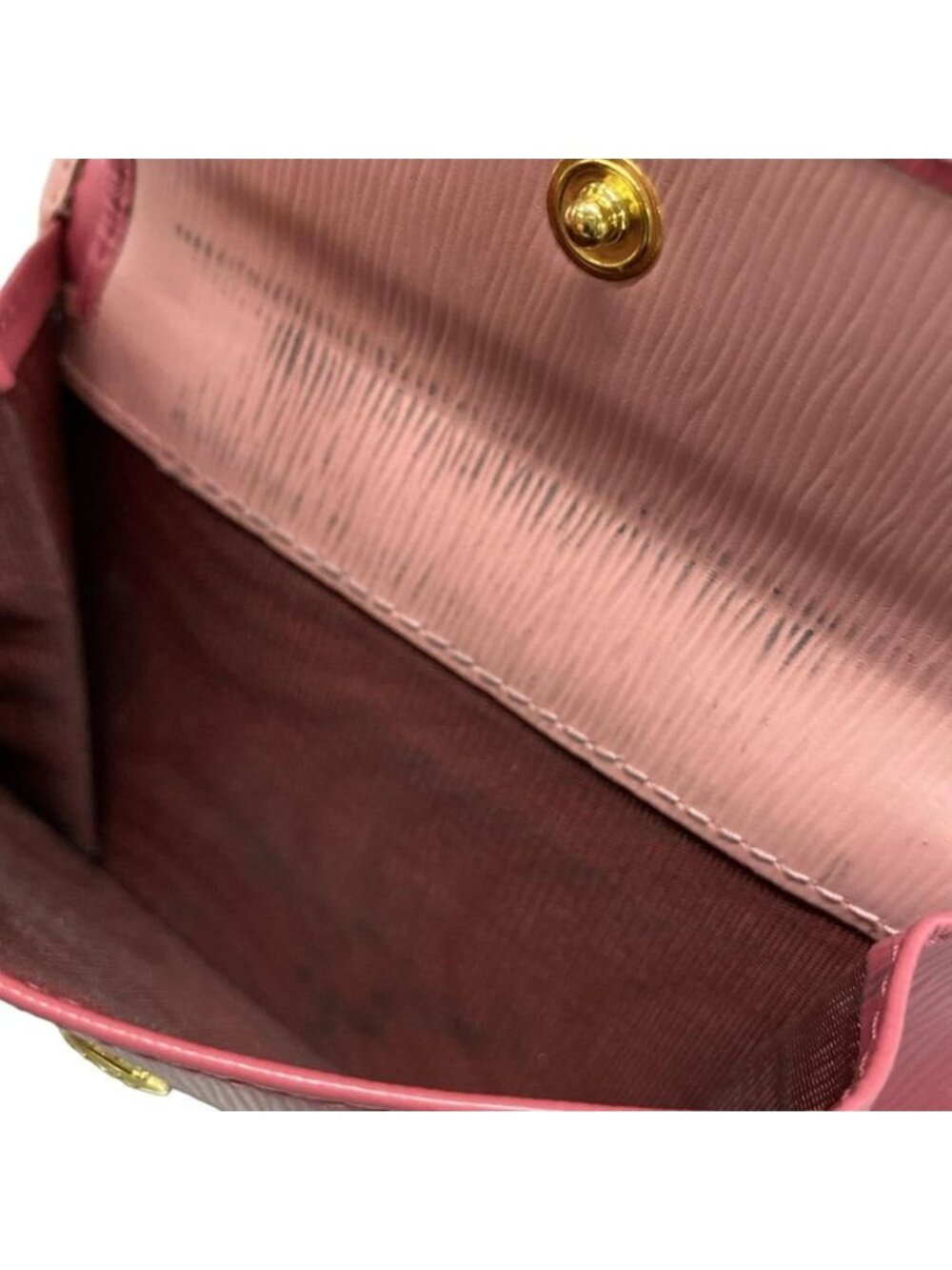 Prada Trifold Wallet 1 Mh176 Pink Leather - Picture 4 of 7